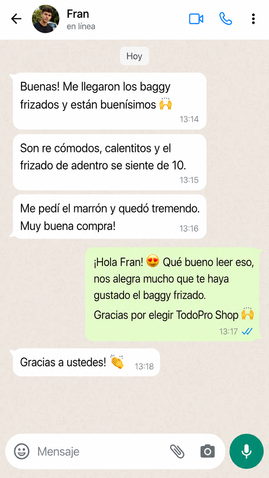 Review real de WhatsApp